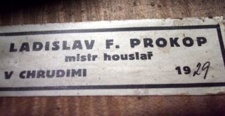 Fine old Czech master violin Ladislav F. Prokop 1929 .