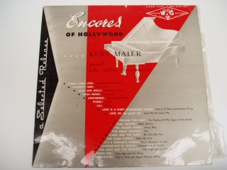 Kurt Maier Encores of Hollywood w G LP