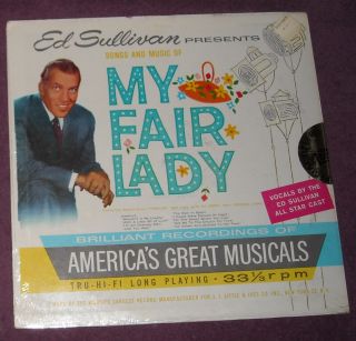 SEALED 1960 Ed Sullivan Presents My Fair Lady Songs LP