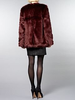 Label Lab Longline fur coat Burgundy   
