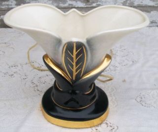 Vintage TV Lamp Vase Floral Design Underwriter Laboratories