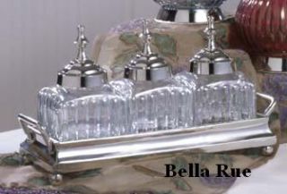 Luster Glass Boxes Table Bath Bar Shelf Jewelry Decor