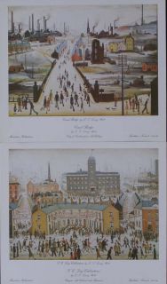 Lowry Canal Bridge V E Day Prints Set of 2
