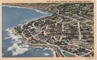 La Jolla CA Aerial View of Beautiful Shoreline Postcard
