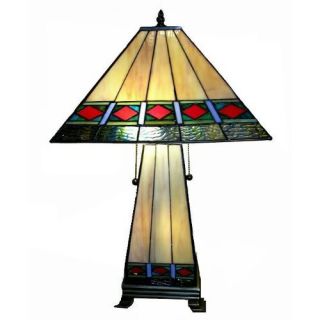 Tiffany style Mission style Lighted Base Table Lamp