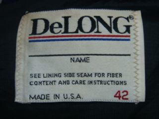 Vintage Los Angeles Lakers Wool Leather Varsity Jacket Sz 42 DeLong