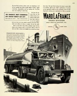 1945 Ad Ward LaFrance Truck Division Elmira New York Motor Vehicle