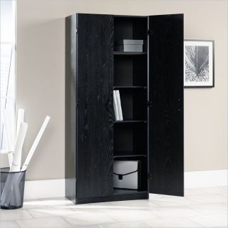 Ash laminate finish and Black hardware.Multipurpose storage cabinet