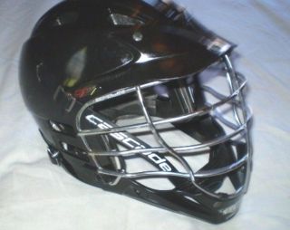 Cascade CPX Lacrosse Helmet Black and Chrome with Chin Guard Adult