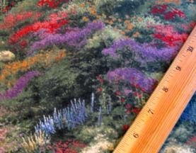 Kinkade Meadow Landscape Summer Flowers Sew Quilt Craft Cotton Fabric