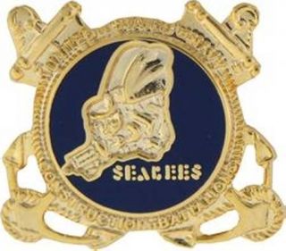 Pin USN Seebees Pin US Navy Seabees Hat or Lapel Pin 4143