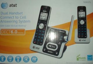 DECT 6 0 Cordless Phone Connect to Cell Silver Black 2 Headsets
