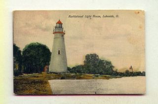 Marblehead Light House Lakeside Ohio 1908 Early Published by C s Gould
