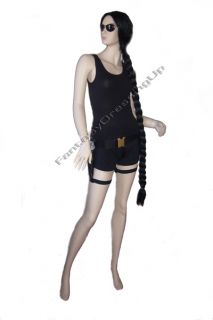 Lara Croft Fancy Dress Quality Leg Holsters Gloves Tag Tomb Raider