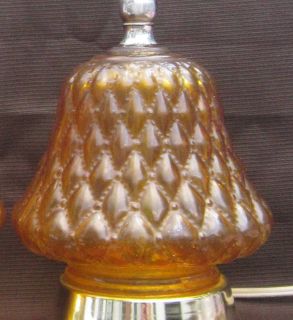 Electric Lamps 1 Pair Gold Bell Shape Base Glass Electric Buffet