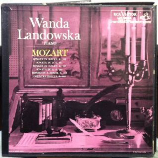 LANDOWSKA mozart piano sonatas 2 LP VG+ LM 6044 Vinyl 1956 Plum W