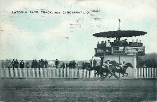 Oh Cincinnati Latonia Race Track Horses mailed 1909 K46765