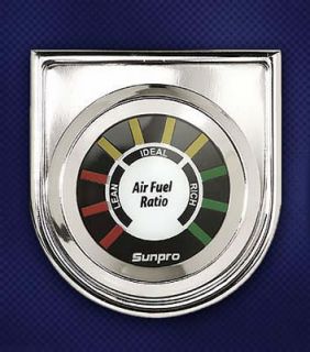 Sunpro Analog Styleline Electrical Air Fuel Ratio Gauge 2 Dia Black