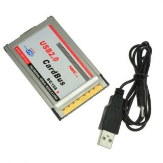 PCMCIA to USB 2 0 Card 2 Port CardBus Card for Notebook Laptop