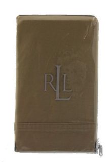 Ralph Lauren New Lauren University Tan Cotton 20x26 Pillow Sham