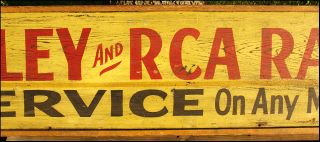 Vintage Antique Crosley RCA Radio Transmitter Service Repair Sign