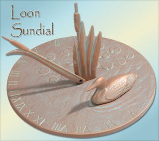 Loon Sundial Large Outdoor Decor New 3 Color Choices