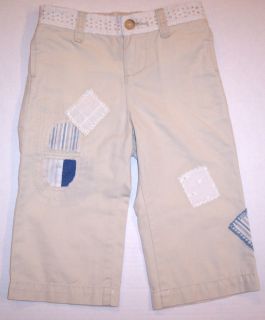 Girls Ralph Lauren Khaki Patchwork Pants