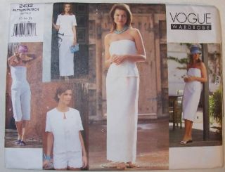 2000 Vogue Wardrobe Pattern 2432 12 16