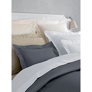 Yves Delorme Uni 1200 bed linen in blanc   House of Fraser