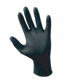 Raven PF Latex Free Black Nitrile Gloves Case x Large