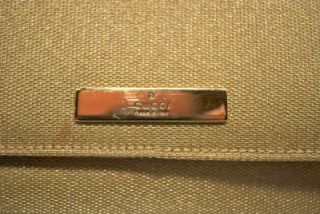 Gucci Gold Clutch Make Up Bag w Magnetic Snap Mirror Inside Flap Nice