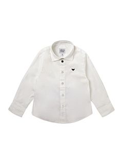 Armani Junior Long sleeved poplin shirt White   
