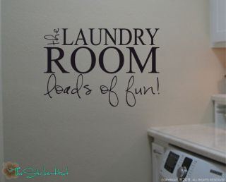 The Laundry Room Loads Vinyl Wall Decals Sticker 1075