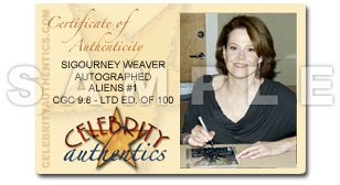 Sigourney Weaver Autographed Aliens 1 CGC 9 8 Daylight