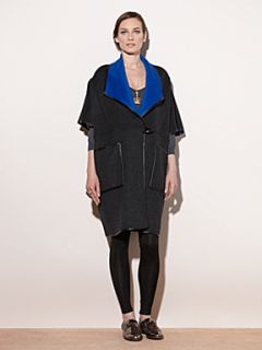 Mary Portas Two in One Reversible Blanket Coat Dark Grey   