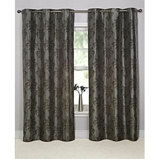 Linea Ikat Damask black curtain range   