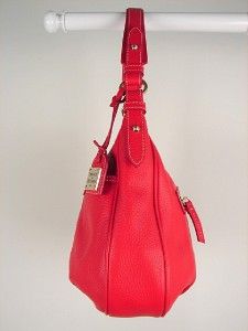 Dooney & Bourke Pebble Leather East/West Collins Hobo Bag Red NWOT #8