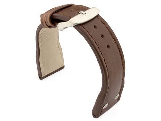 22mm 24mm Genuine Leather Watch Strap Band Pilot Military MV