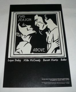 1995 Mad Season Above Ad Page Alice in Chains Layne Staley