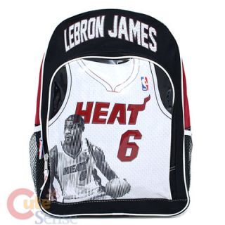 NBA Miami Heat 6 Lebron James School Backpack Large Bag