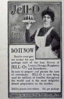 print advertising for Genesee Pure Food Co. Le Roy, NY Jello