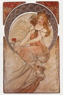 Alphonse Mucha Posters Published in 1975 Full Color Vintage Prints