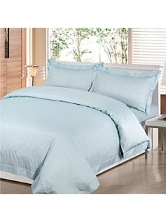 Hotel Collection Satin Stripe bed linen in duck egg   