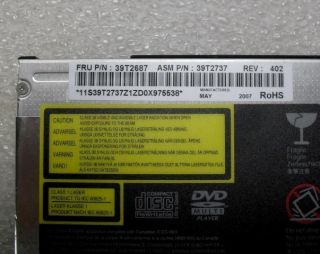Lenovo ThinkPad T400 W500 T410 DVD RW Multi Burner 42T2551 42T2550