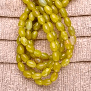 9x6mm Lemon Jade Gemstone Barrel Shape Beads Strand 15 2 3