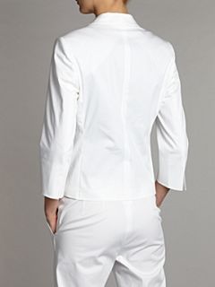 MaxMara Studio Porta cotton 2 button jacket White   