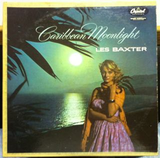 Les Baxter Caribbean Moonlight LP VG T 733 Mono 2nd Rainbow 1956