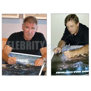 Star Wars Cast Signed Empire Strikes Back 27x40 A Poster Harrison Ford