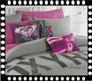 Black Gray Hot Pink Duvet Cover Sheet Set Queen Quiksilver
