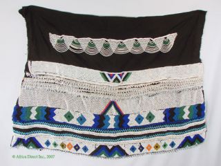 Zulu Beaded Married Womans Apron South Africa African Beadwork